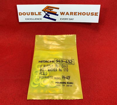 NOS OEM NIP Hitachi 949-432 Bolt Washer M6 PH40F SET OF TEN (10) Metabo HPT