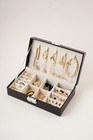 Schmuckbox PU-Leder Schloss Schlüssel Schmuckästchen Schmuckschatulle für Frauen