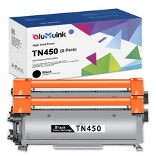 2 PK High Yield TN450 Black Toner Replacement for Brother TN450 HL-2132 HL-2220