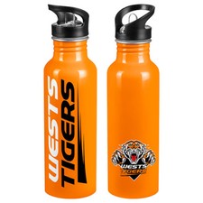 Wests Tigers NRL Aluminium Drink Bottle School Work Sport Gym Gift
