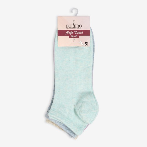 Sneaker Socken Damen Baumwolle Bunte Socken Pastell Farben Soft Sommer 5 Paar - Bild 4 von 5