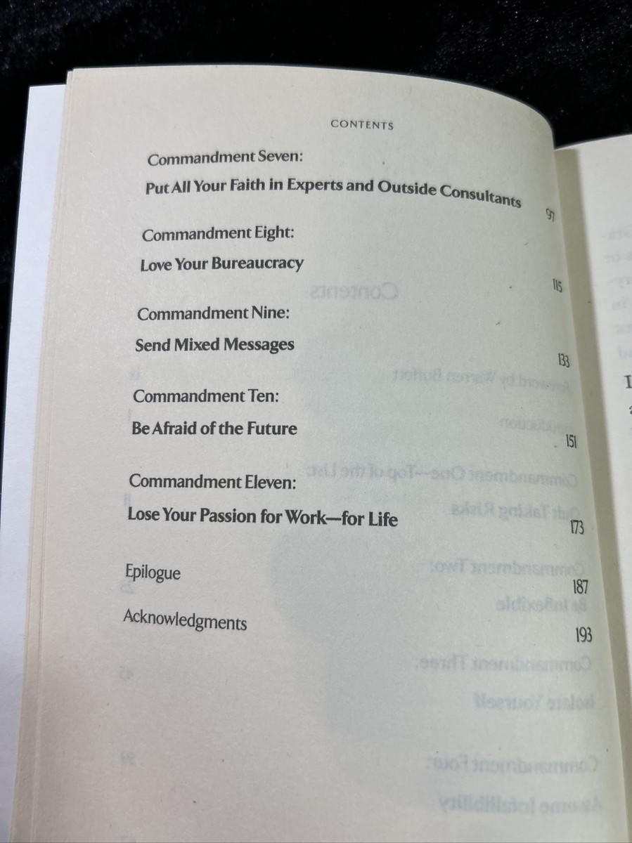 The Ten Commandments for Business Failure - Donald R Keough - p/b