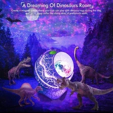 Dinosaur Egg Galaxy Star Projector w/ Bluetooth Speaker / Night Light /14 Colors
