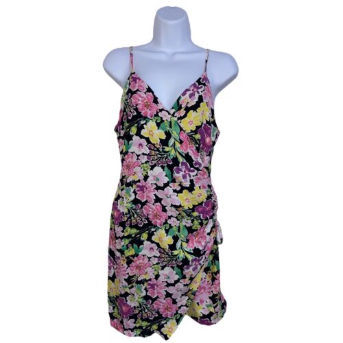 Free People En Elly NWT 4si3nna Cassie Mini Floral Wrap Spaghetti Strap Dress M