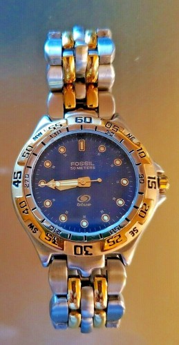 FOSSIL BLUE Unisex WATCH 50 Meters 
