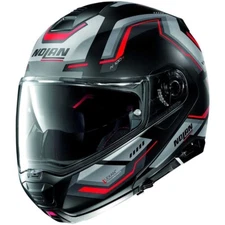 Nolan N100-5 UPWIND MATT BLACK RED 58 Modular Motorcycle Helmet Size L