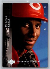 💎1994 Upper Deck Baseball Electric Diamond #387 Roberto Kelly - Reds💎