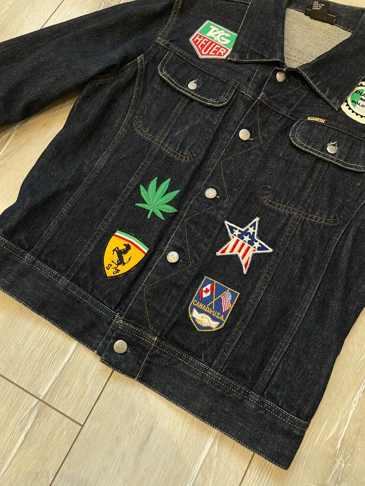 Chaqueta vaquera vintage con parches diésel para mujer Harley-Davidson Ducati Foto 3 de 4