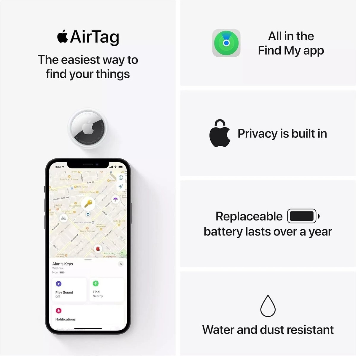 Apple AirTag 4個まとめ売り New Apple - AirTag 1-Pack, 2-Pack and 4-Pack | eBay
