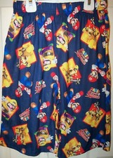 Super Mario Sluggers Baseball Blue Sleep Shorts PJ Pajama Boys Size 6 / 8 NWT
