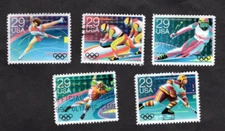 #2611-5 Winter Olympic Games Stamps, Used Se-Tenent Set of 5, 29 cent, Off Paper