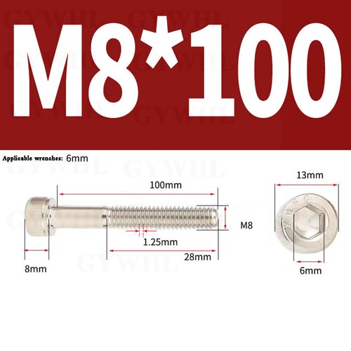 Nickel Plated Cap Screws Hexagon Socket Head Allen Key Bolts High Tensile 12.9 - Picture 164 of 254