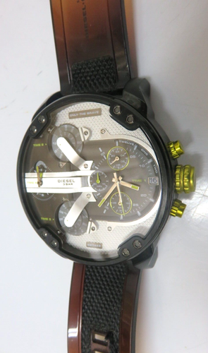 Diesel DZ-7422 "ONLY THE BRAVE" 3 Bar Chronograph SS Men's Watch - Time 4