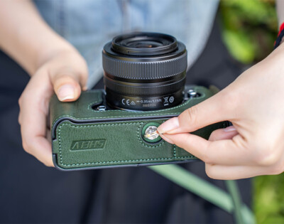 Handmade Genuine Leather Camera Half Case Cover Bag for Nikon ZF