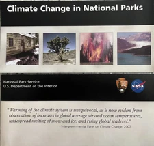 CLIMATE CHANGE in NATIONAL PARKS   NATIONAL PARK SERVICE UNIGRID BROCHURE w/NASA