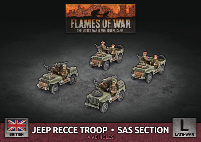 Flames of War: Late War: British Jeep Recce Troop / SAS Section (BBX73)