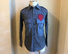 Dsquared ² Blu Cargo Jeans Rosso Cuore Toppa Scout Camicia 48 M Molto Raro Pezzi
