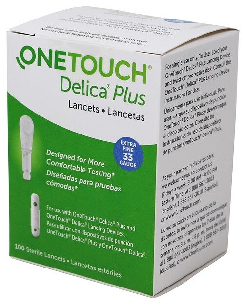 Delica Plus Lancets100/box. Verio Blood Glucose Test Strips