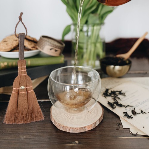 1Pc Convenient Mini Cleaning Palm Broom Tea Ceremony Broom Practical Small Broom - Picture 5 of 12