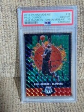 2019 Panini Mosaic Green Paul George PSA 10 Jam Masters #15 Card NEW CLEAN CASE