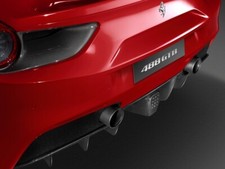 Ferrari 488 GTB, Spider, Exhaust Tailpipes, Ceramic coated in black