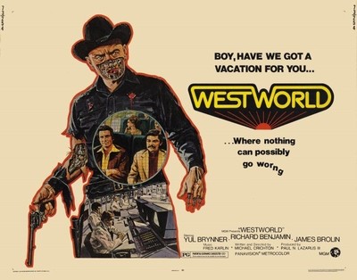 WESTWORLD Movie POSTER 22x28 Half Sheet Yul Brynner Richard Benjamin James 