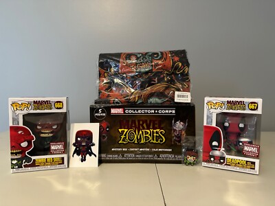 Pop funko Box Marvel zombies collector corps Deadpool & red skull