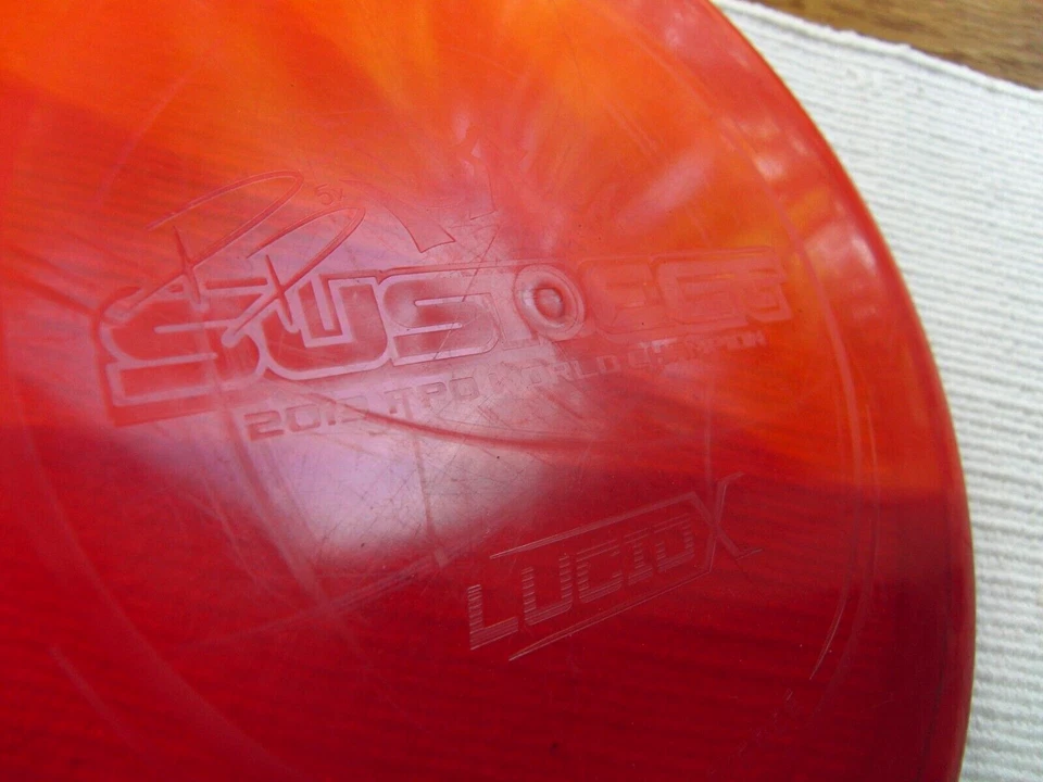 Raro 2019 Dynamic Discs Lucid X Suspect - naranja a rojo BBD estilo años 80 tinte plano! Foto 2 de 4