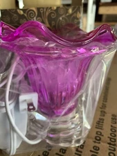 Electric Plug-in Glass Fragrance Lamp/Oil Burner/Wax Warmer/Night Light Lavender