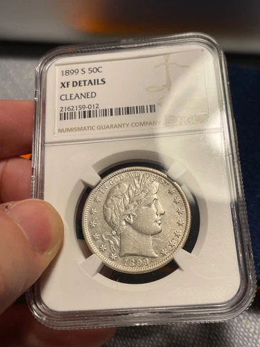 (#101512) Barber Half Dollar: 1899 S. NGC XF details. (see video)