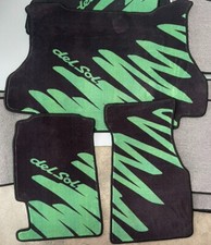 Samba Green Honda Del Sol Zig Zag Mats - 3pc Set - Front Mats Trunk Mat Samba Green Honda Del Sol Zig Zag Mats - 3pc Set - Front Mats Trunk Mat