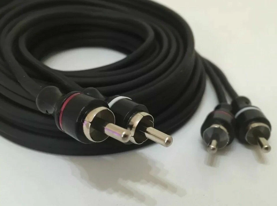 5M RCA Meter Oxygen Free Car Stereo High Good Quality OFC Cable Black Lead - Image 4 of 4