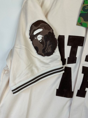 Bathing APE Mens baseball jersey ivory size M - Picture 4 of 13