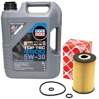 MotoröL Set 5W-30 5 Liter + ÖLfilter 36634 FüR Audi A3 Seat Exeo Skoda VW Caddy