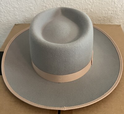 Gigi Pip Monroe Light Gray/Tan, Sz 57,  MSRP $146, NWT NWT Gigi Pip Monroe Rancher, Lt Gray, Sz 57, MSRP $146  main image 3