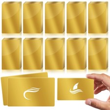 100 Pcs Metal Engraving Blanks Aluminum Sheet Laser Engraving Business Card M...