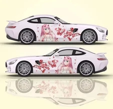 Itasha Custom Car Decals; Anime Inspired Car Decals; Itasha Side Decal,Both Side