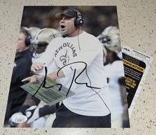 SEAN PAYTON SIGNED 8X10 PHOTO JSA NEW ORLEANS SAINTS FOOTBALL COACH AUTOGRAPH 🏈