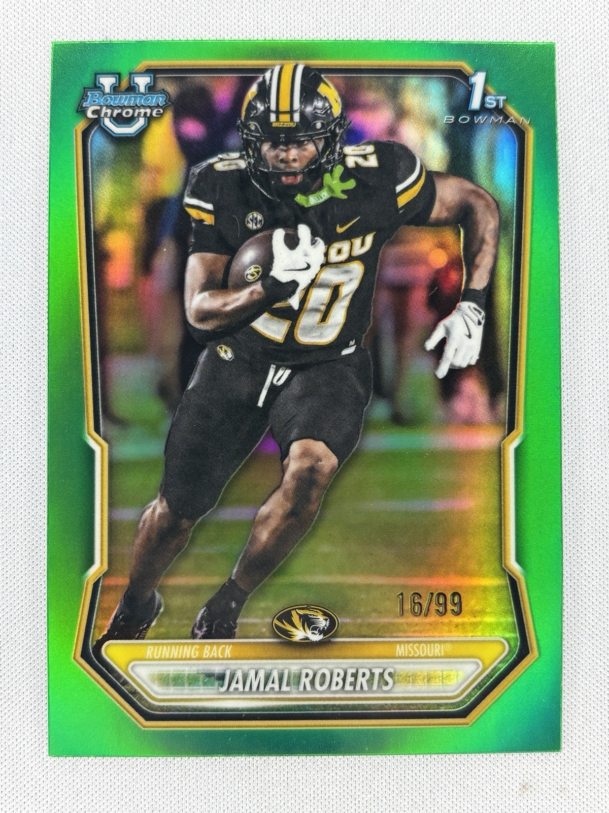 2026 Bowman Jamal Roberts Missouri Tigers 1st Bowman /99 Green refractor  