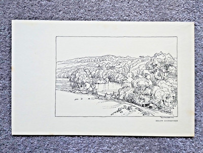 Below Stonebyres, Lanarkshire, River Clyde - antiker Druck - 1927