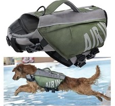 Dog Life Jacket Flotating Vest with High Flotation Airbag Size Medium New