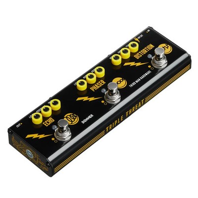 Neu Donner X Third Man Hardware Jack weiß Triple Threat Effektpedal mit Netzteil