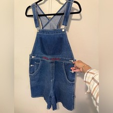 vintage Disney "Mickey Unlimited" denim shortalls Large