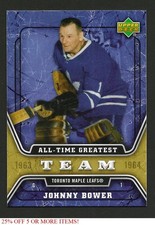 2006-07 Upper Deck All-Time Greatest #ATG28 Johnny Bower Toronto Maple Leafs HOF