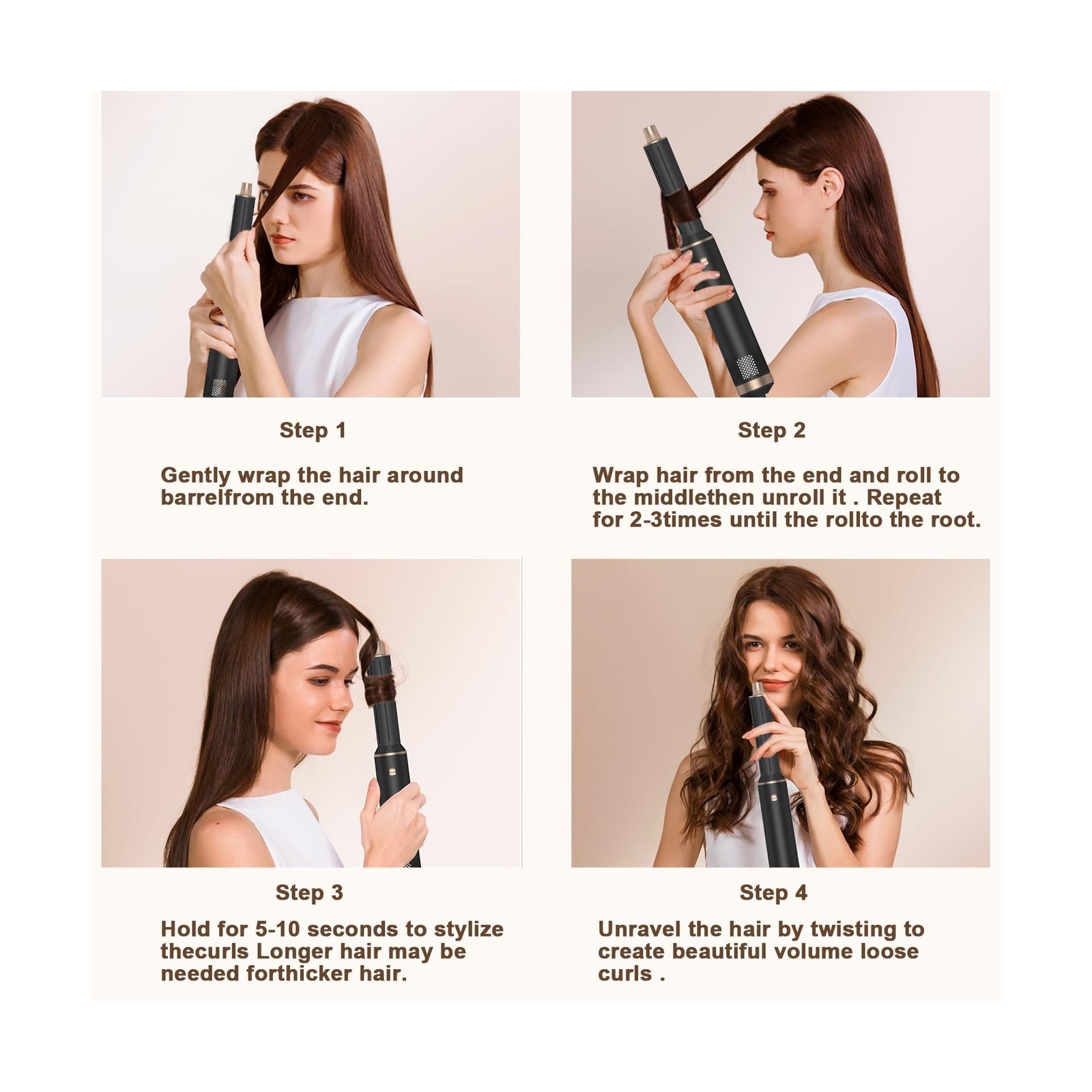 5 in 1 Hair Styler & Hair Dryer Brush, Low-Speed Negative Ionic Air... Fast Ship