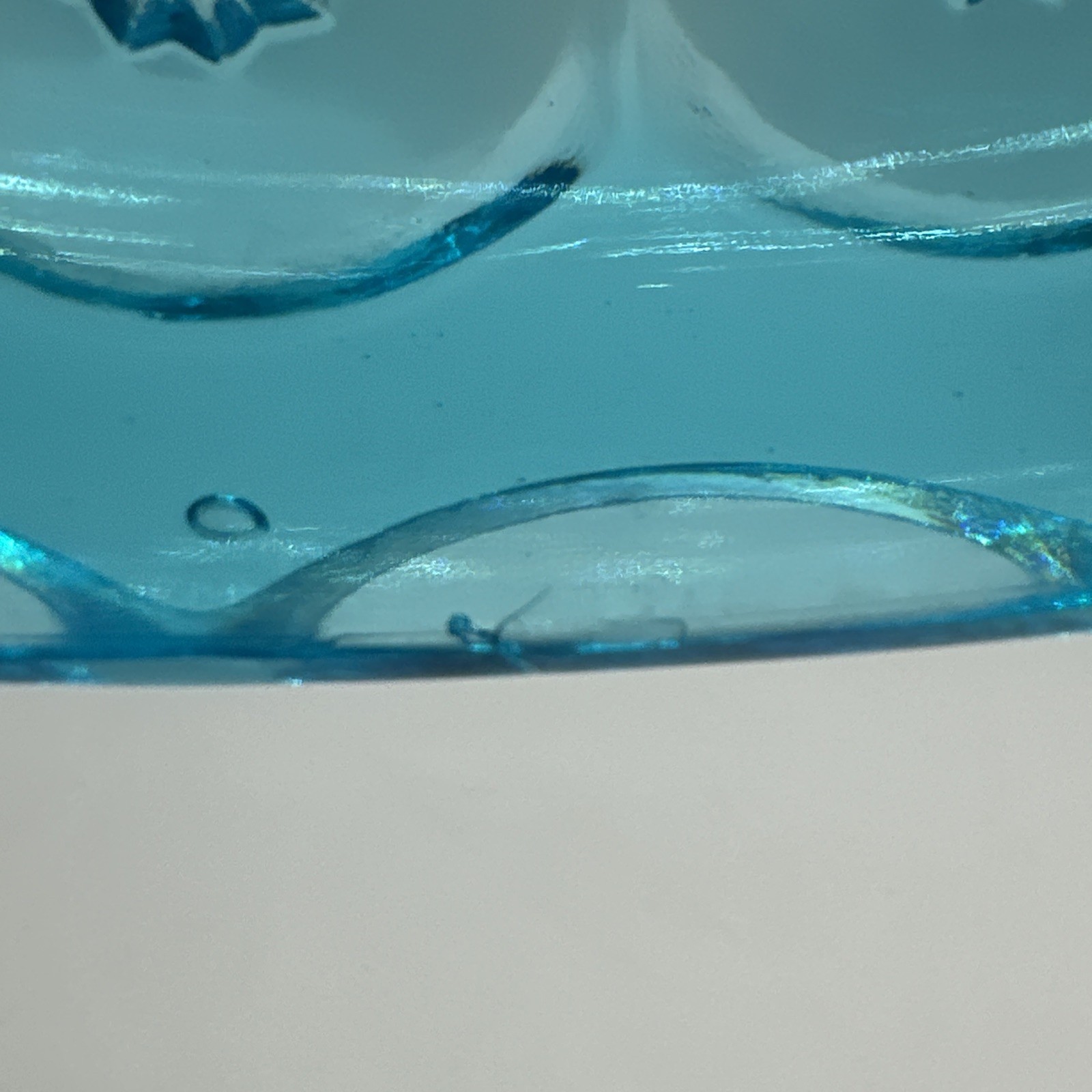 L.E. Smith moon and stars BLUE lid only 6” dia