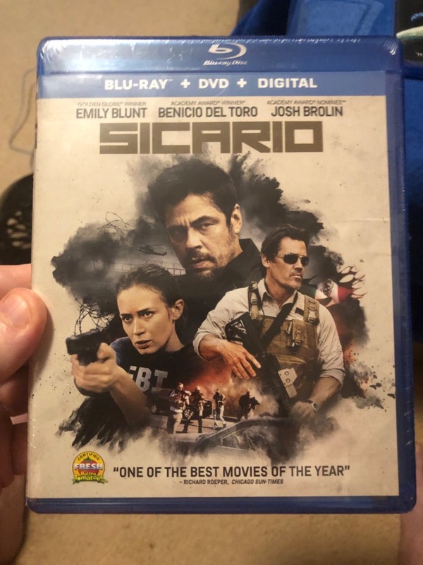 sicario blu ray new factory sealed