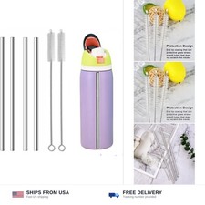 Straw Replacement Compatible for Owala Water Bottle 24 oz 32 oz, Metal Drinki...