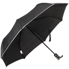 Tahari T4591 Collapsible Umbrella, Black/White