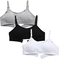 Teen Girls Training Bra Wireless Starter Sports Bras with Removable Padding Bral